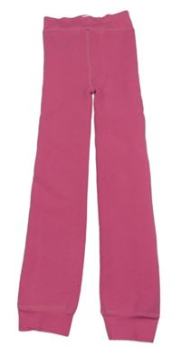 Růžové třpytivé zateplené punčocháčové legíny 