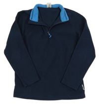 Tmavomodrá fleecová funkční mikina Quechua