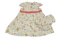 Nové - 2set - Smetanovo-růžové šaty s králíčky + kalhotky pod šaty zn.tu