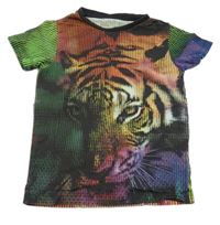 Černo-barevné tričko s tygrem Next