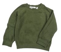 Khaki svetr s dinem Primark