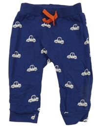 Tmavomodré tepláky s auty Bluezoo