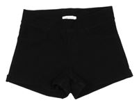Černé elastické kraťasy riflového vzhledu H&M