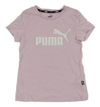 Růžové tričko s logem Puma