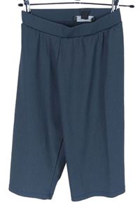 Dámské tmavošedé žebrované elastické kraťasy Primark 