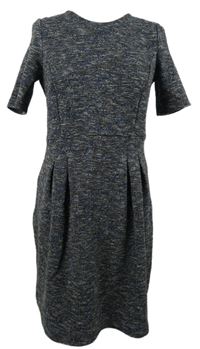 Dámské černo-tmavomodré vzorované pletené šaty Esprit 