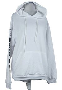 Dámská bílá mikina s nápisem a kapucí Jetty 