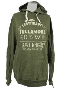 Nové - Pánská khaki mikina s logem Tullamore Dew a kapucí 