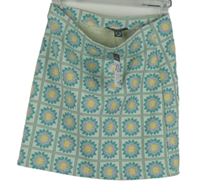 Nové - Dámská tyrkysovo-fialovo-žlutá kytičkovaná sukně Primark