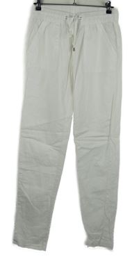 Dámské bílé lněné kalhoty Esmara 