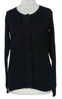 Dámský černý lehký svetr s volánkem Esprit 