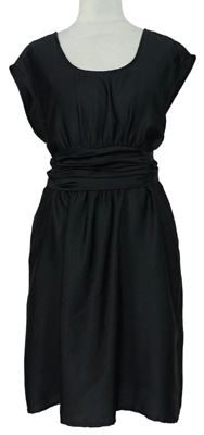 Dámské černé šaty s nařasením H&M