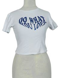 Dámské bílé crop tričko s nápisem FB Sister 