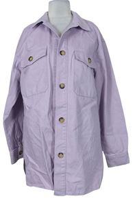 Dámská lila riflová košilová bunda New Look 