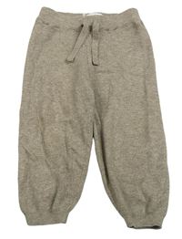 Hnědé pletené tepláky Zara