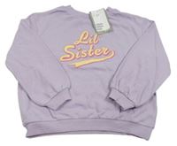 Nové- Lila mikina s nápisem H&M
