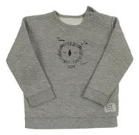 Šedá vzorovaná teplá mikina s lvíčkem George 