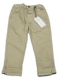 Nové - Béžové plátěné chino kalhoty Next