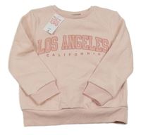 Nové - světlerůžová mikina s nápisem Matalan