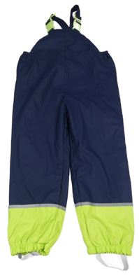 Tmavomodro-neonově zelené nepromokavé podšité laclové kalhoty x-mail