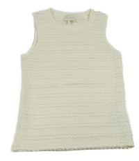 Smetanový žebrovaný top 