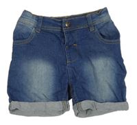 Modré teplákové riflové kraťasy Topomini