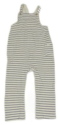 Nové - smetanovo-modré pruhované tepláky s laclem M&S