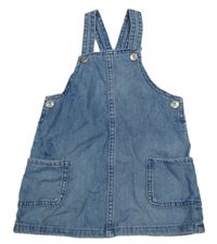 Modré riflové laclové šaty H&M