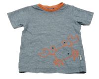 Modré žíhané tričko s krabem Pusblu