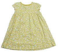Žluto-bílé květované bavlněné šaty zn. Mothercare