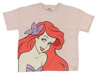 Světlerůžové tričko s Arielou Disney