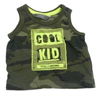 Khaki army tílko s nápisem Primark