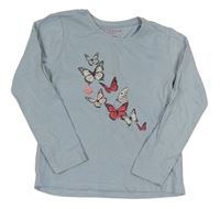 Světlemodré triko s motýly Primark