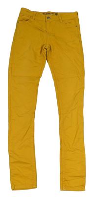 Hořčicové teplákové skinny rifle Hema