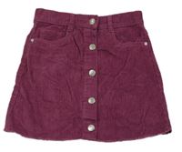 Fialová manšestrová sukně M&Co.