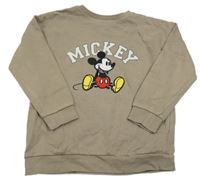 Hnědá mikina s Mickeym Next