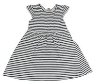 Bílo-tmavomodré pruhované šaty Y.F.K.