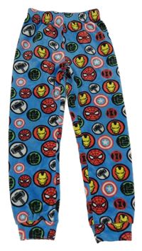 Modro-barevné plyšové pyžamové kalhoty - Avengers Next