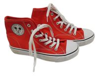 Červené kotníkové plátěnky s Mickeym Disney vel.36,5