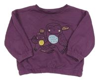 Fialová mikina se sovami Dunnes