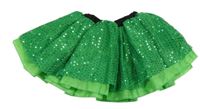 Nové - Kostým - Zelená tylová sukně s třpytkami Dunnes
