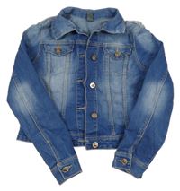 Modrá riflová crop bunda Zara