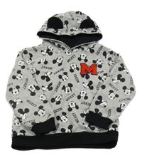 Šedá mikina s Mickeym a kapucí Disney