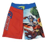 Červeno-modré plážové kraťasy- Avenger H&M