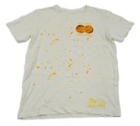 Bílé tričko s míči a kaňkami 