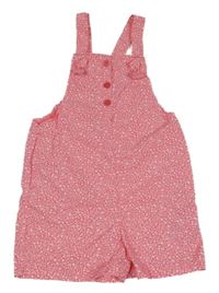 Růžov-bílé květované plátěné laclové kraťasy Kids