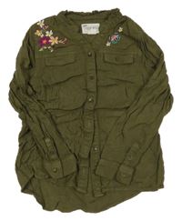 Khaki halenka s kytičkami Cherokee