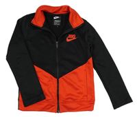 Černo-červená propínací sportovní mikina s logem Nike 