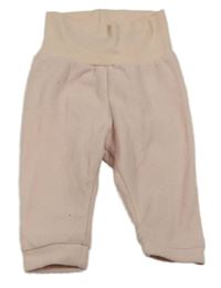 Světlerůžové fleecové kalhoty H&M