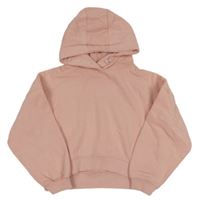 Světlerůžová crop mikina s kapucí Next 